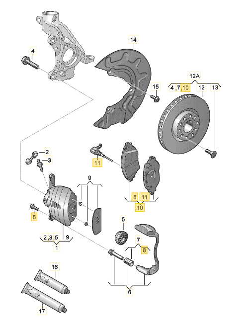 CUPRA 1 SET BRAKE PADS 5Q0698151AJ