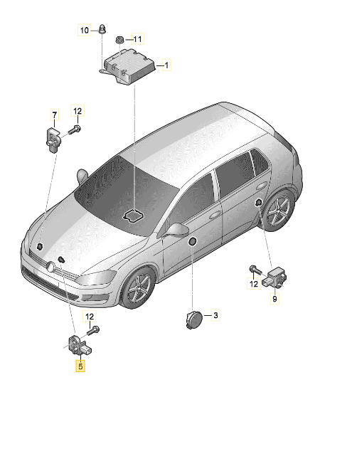 CUPRA ATECA CRASH SENSOR 3Q0959651A