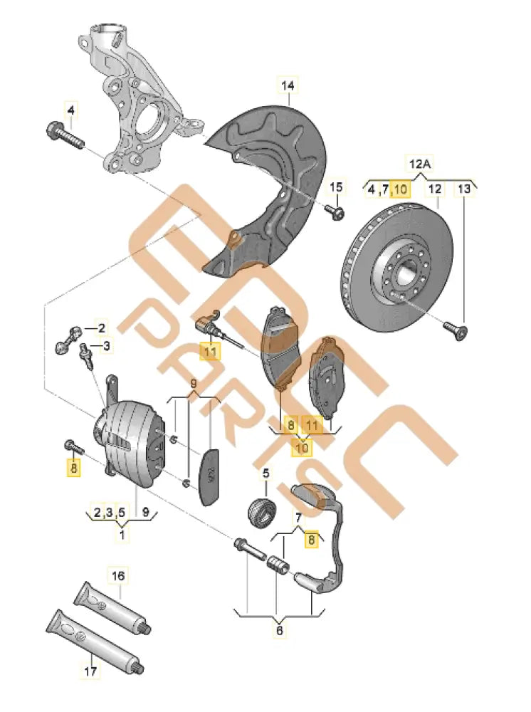 CUPRA 1 SET BRAKE PADS 5Q0698151AJ