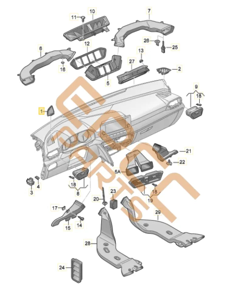 CUPRA AIR VENT FOR DOOR WINDOW RHS 5FC819793