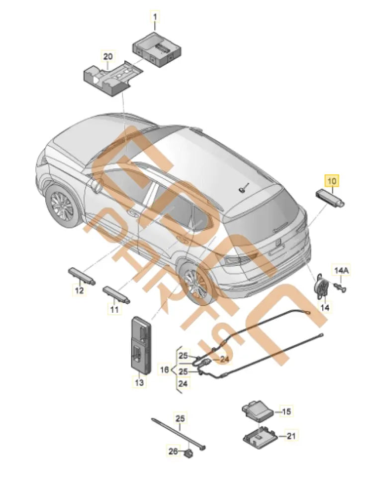 CUPRA ATECA AERIAL FOR ACCESS 5Q0962131