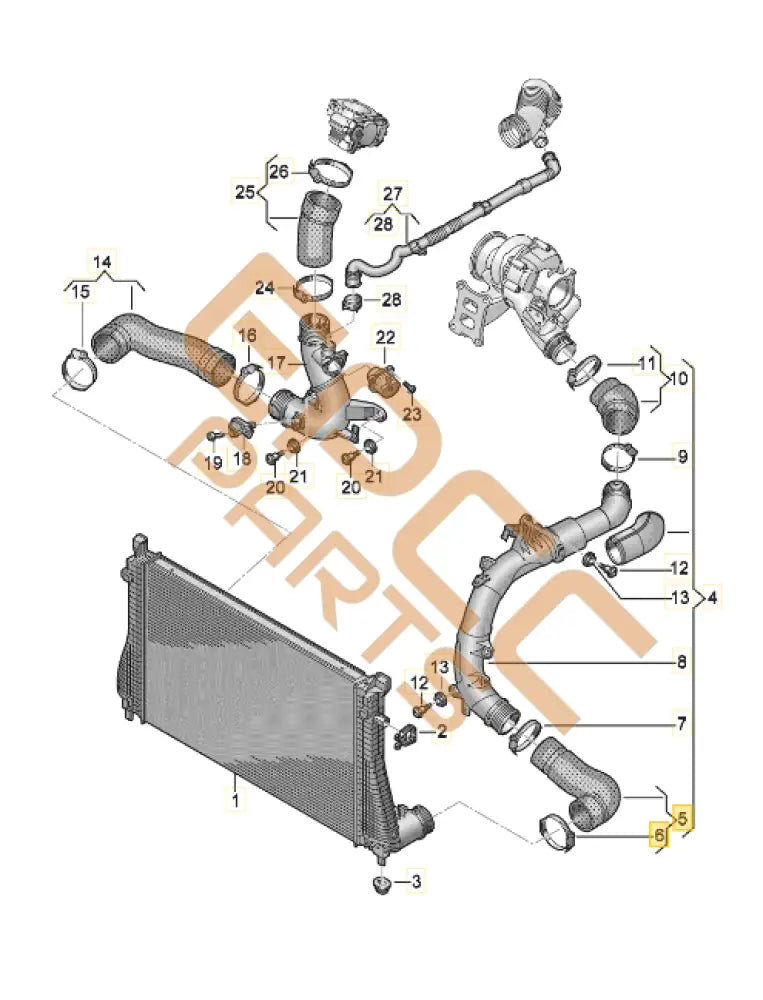 CUPRA ATECA CHANGE AIR HOSE 5WA145832