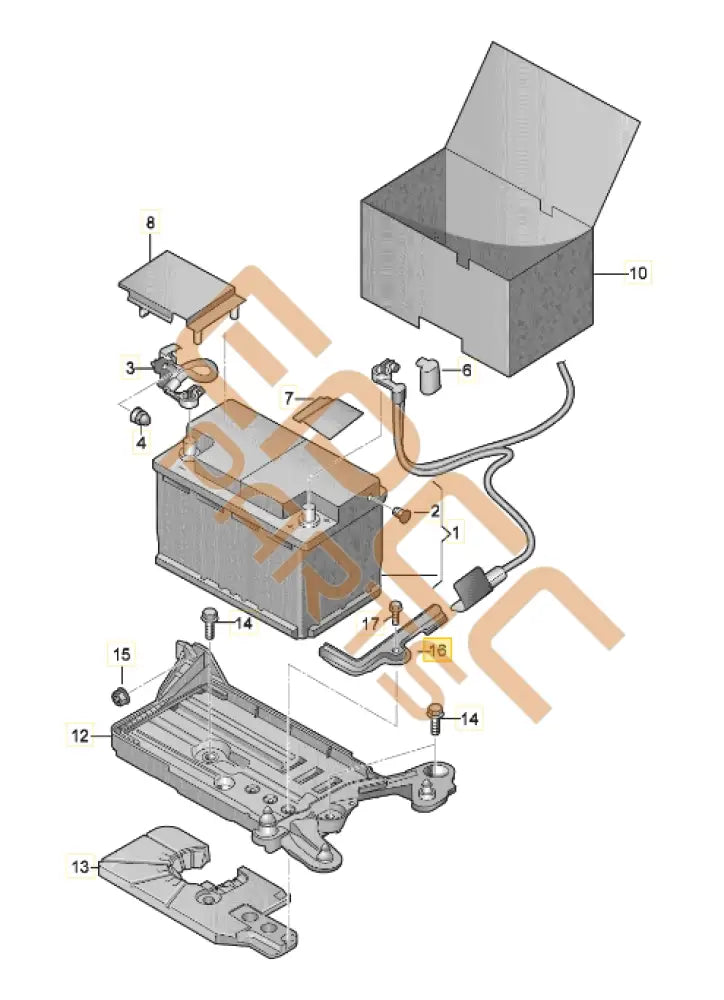 CUPRA ATECA CLAMPING STRIP FOR BATTERY 5Q0803219C