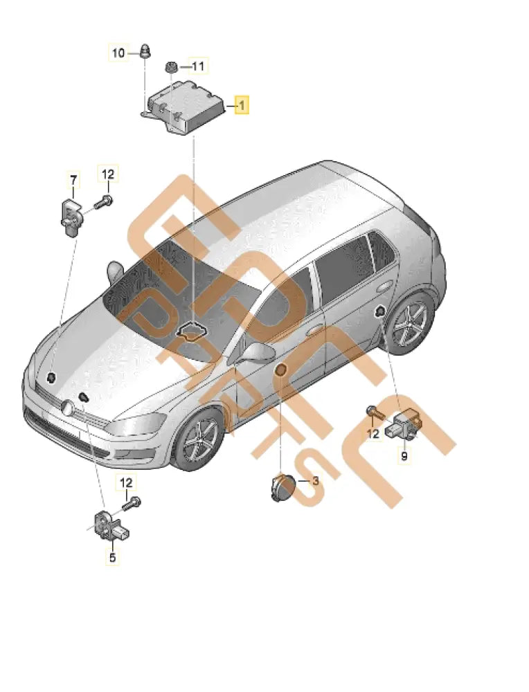 CUPRA ATECA CONTROL UNIT FOR AIRBAG 5QF959655AT Airbags
