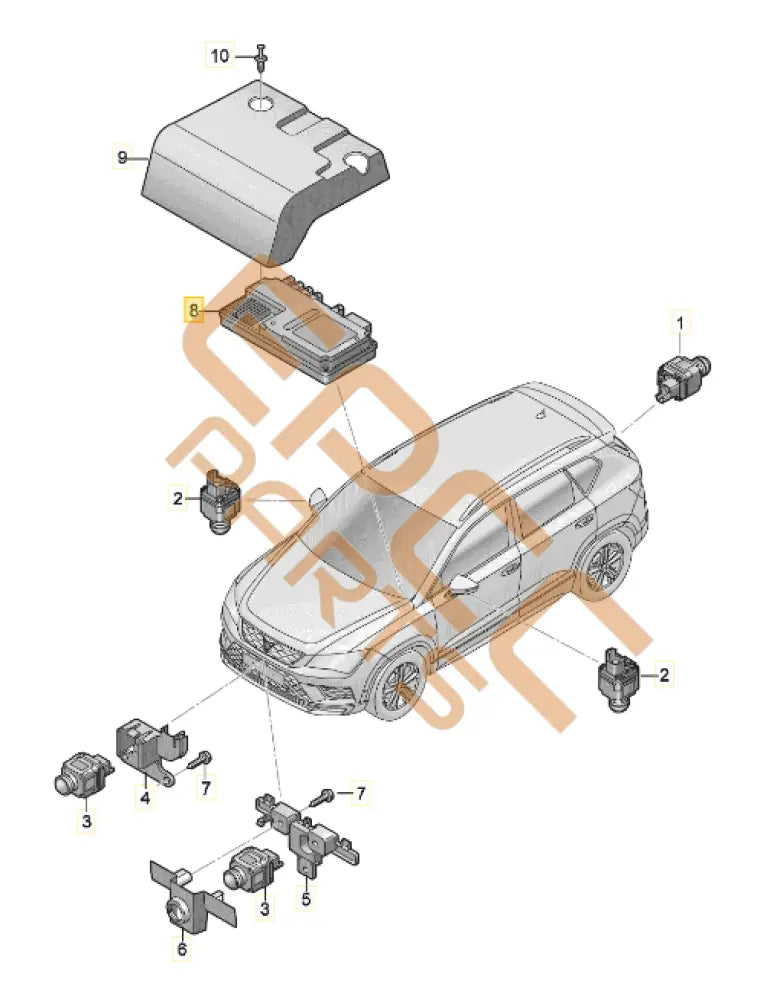 CUPRA ATECA CONTROL UNIT FOR CAMERA 5Q0907556D