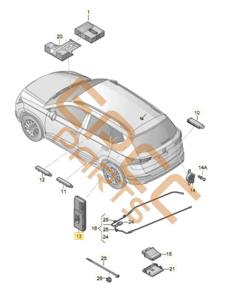 CUPRA ATECA CONTROL UNIT FOR TAILGATE 5WB959107A