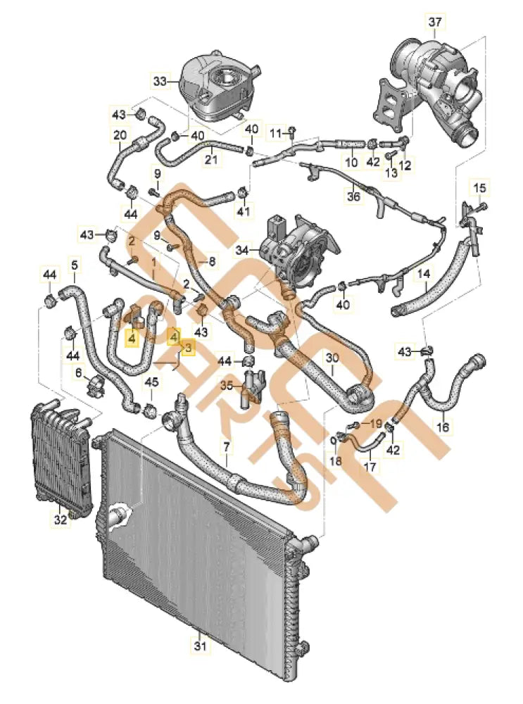 CUPRA ATECA COOLANT HOSE 5WA122101AD