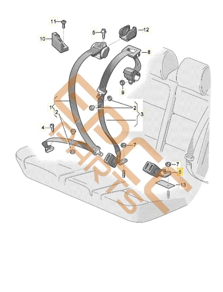 CUPRA ATECA DOUBLE BELT LATCH 81A857739