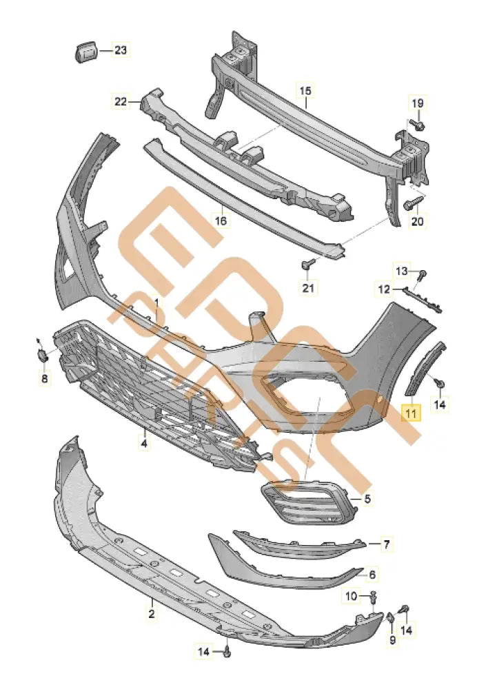 CUPRA ATECA FRONT BUMPER GUIDE PROFILE 575807480