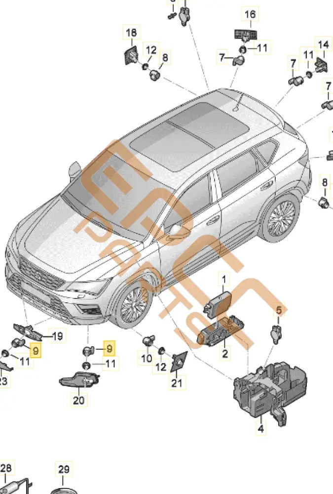 CUPRA ATECA FRONT PARKING SENSOR 5Q0919275C