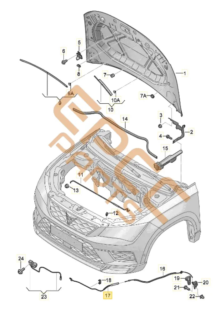 CUPRA ATECA LID LOCK CABLE 575823531