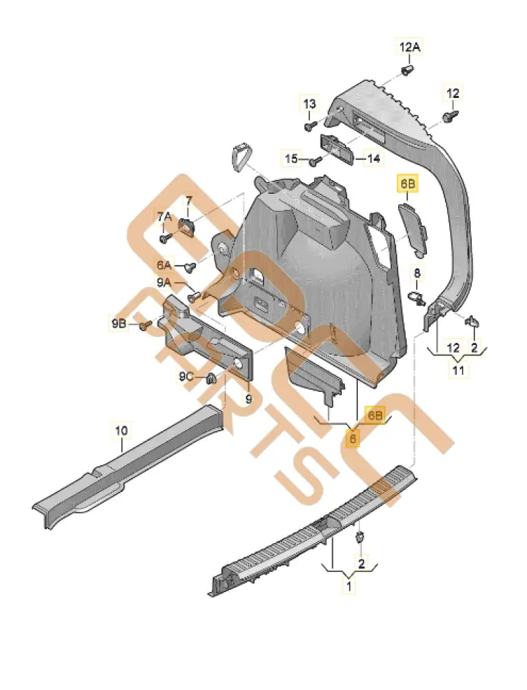 CUPRA ATECA LUGGAGE COMPARTMENT TRIM 575867428B