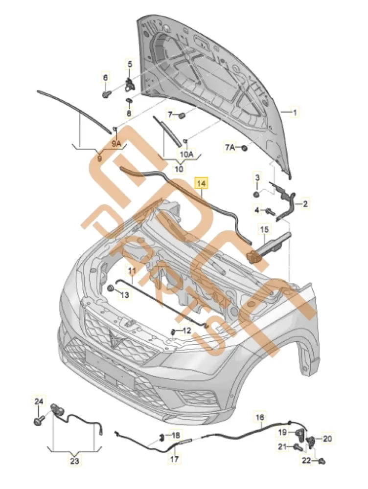 CUPRA ATECA SEAL FOR WATER BOX 575823723B