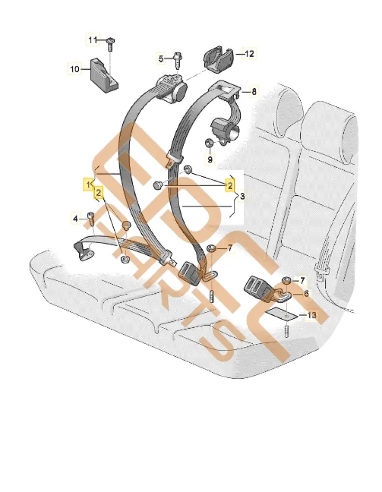 CUPRA ATECA SEAT BELT REAR 575857805