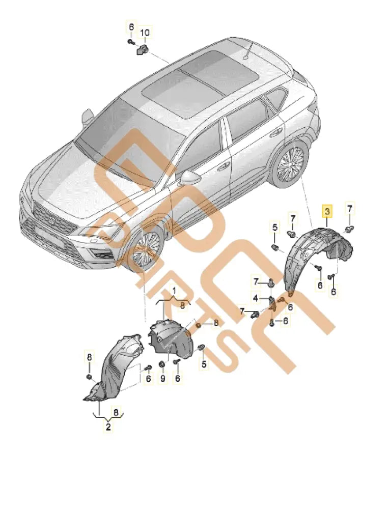 CUPRA ATECA WHEEL HOUSING LINER 575810971H Wheels