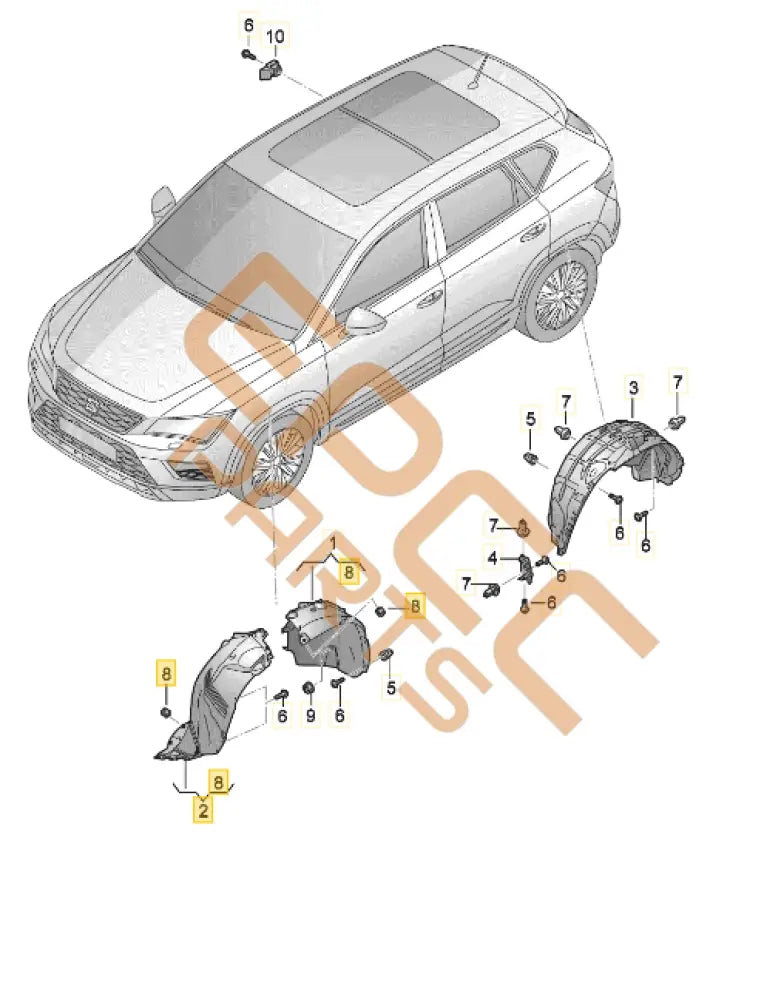 CUPRA ATECA WHEEL SPOILER 575854816J 5FF854816 Wheels