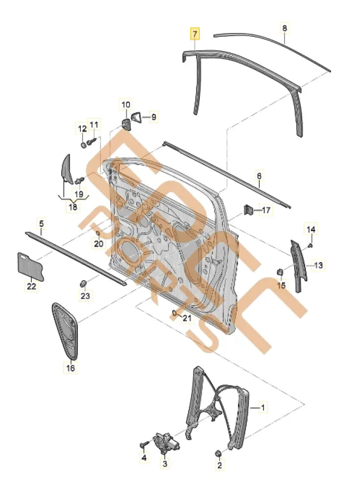 CUPRA ATECA WINDOW GUIDE 575837431Q
