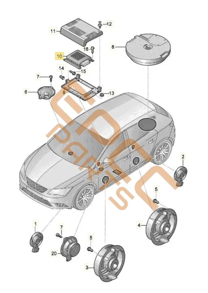 SEAT CUPRA BORN 2023 AMPLIFIER FOR SOUND SYSTEM 5H0035456F