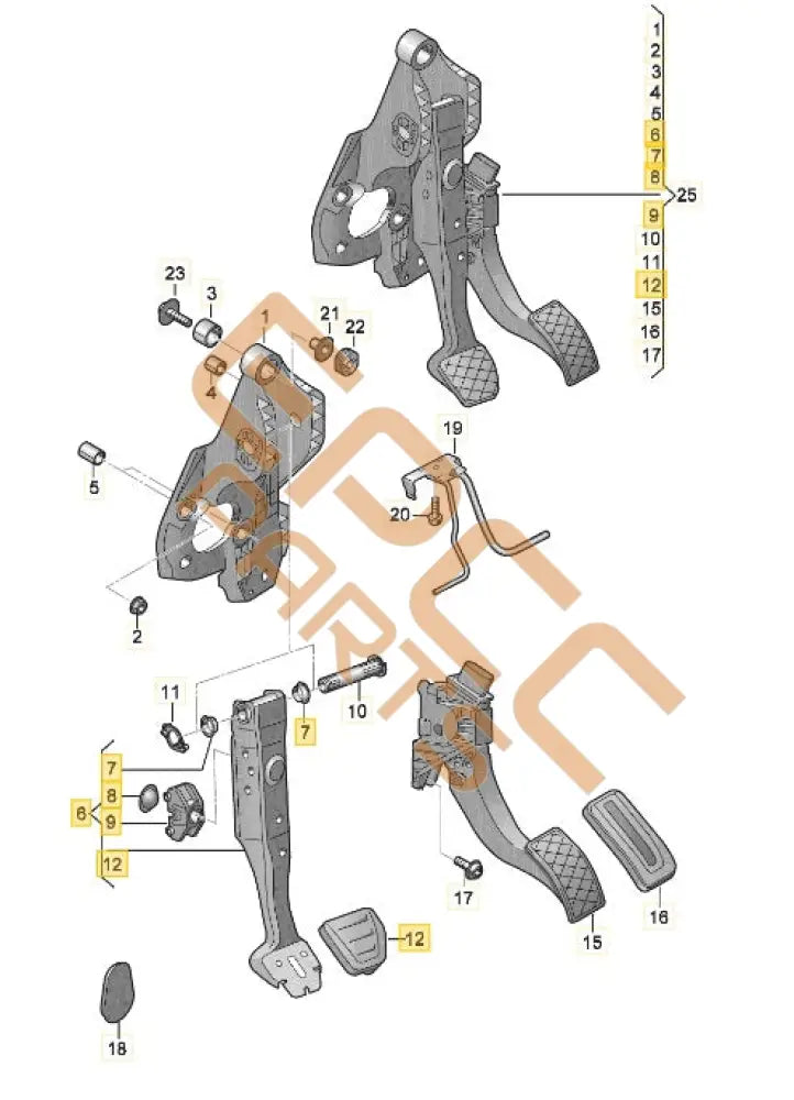 CUPRA BORN 2023 BRAKE PEDAL 1EC723151A