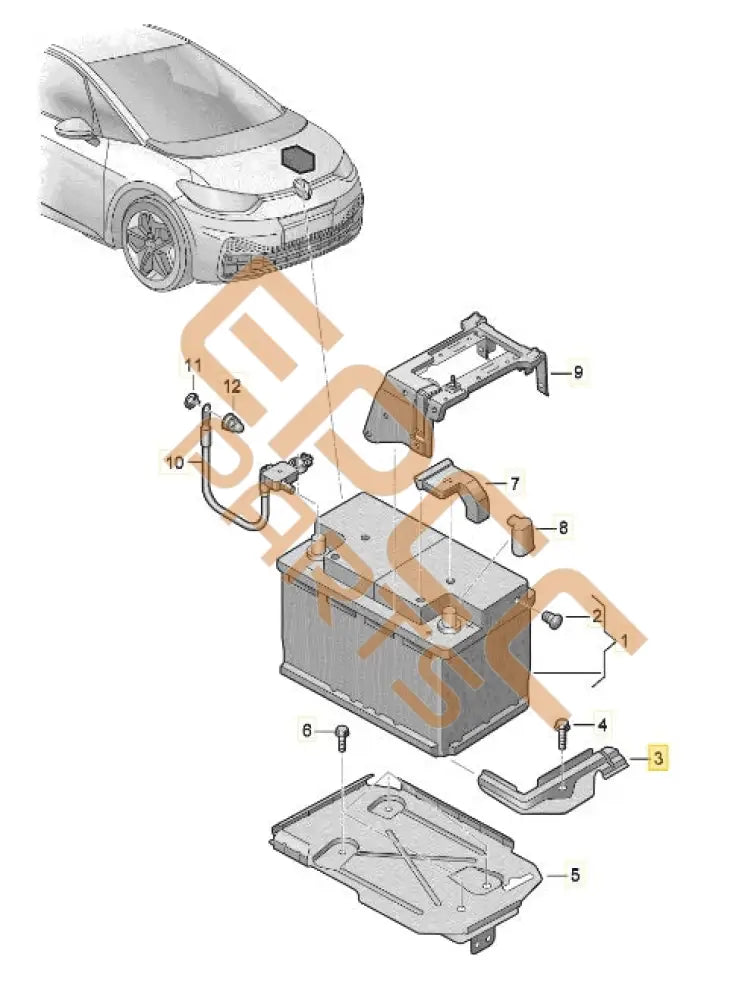 SEAT CUPRA BORN 2023 CLAMPING STRIP FOR BATTERY 5QF803219B
