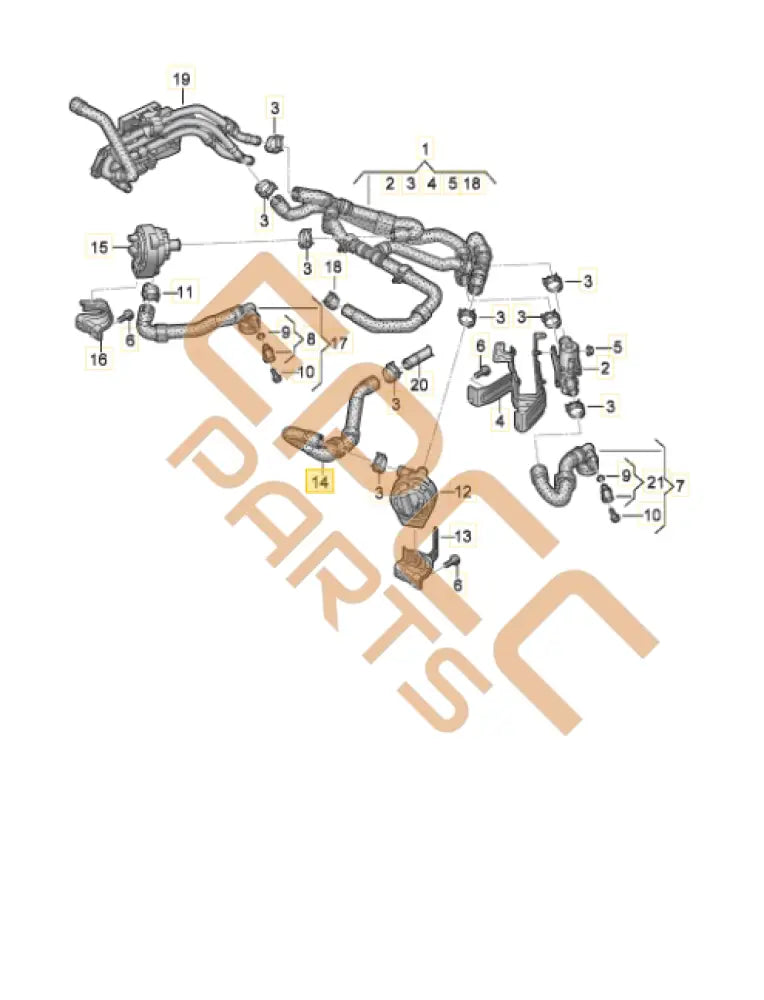 CUPRA BORN COOLANT HOSE 1EA121449J