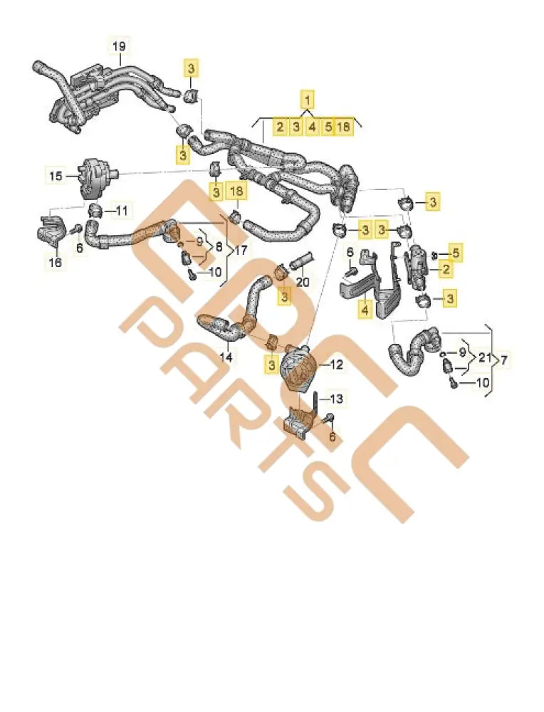SEAT CUPRA BORN 2023 COOLANT HOSE 1EA816743L Coolant