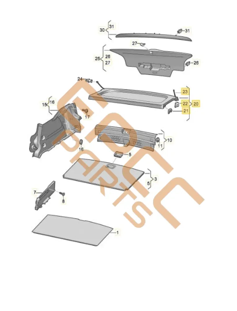CUPRA BORN COVER FOR LUGGAGE COMPARTMENT 10A867769