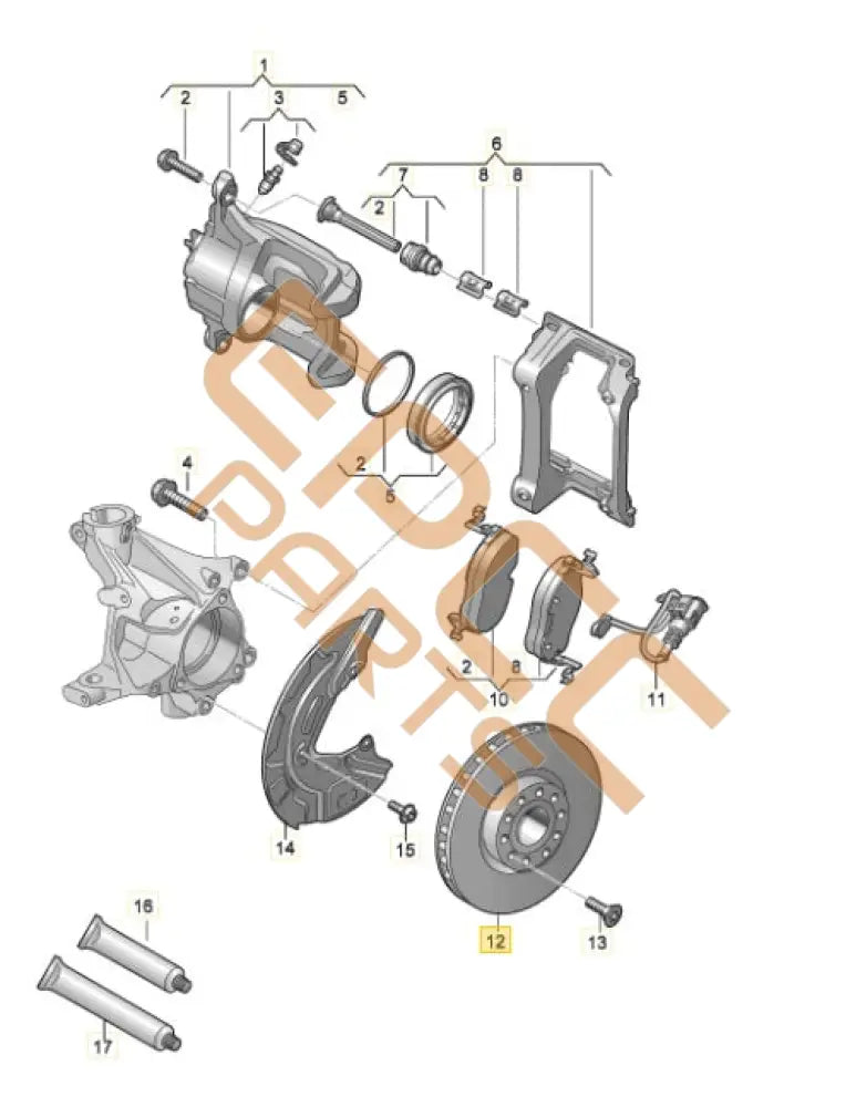 SEAT CUPRA BORN 2023 FRONT BRAKE DISC 1EA615301A