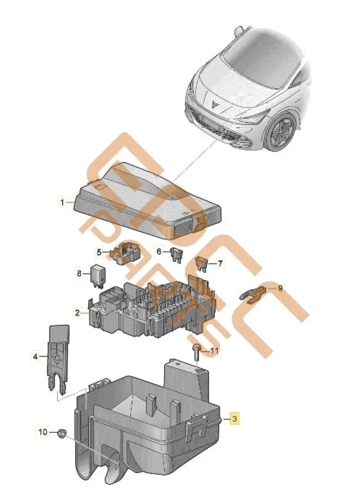 SEAT CUPRA BORN 2023 HOUSING FOR CENTR. ELEC. SYSTEM 1EA907361A