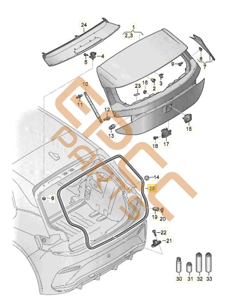 CUPRA BORN REAR LID SEAL 10A827705C