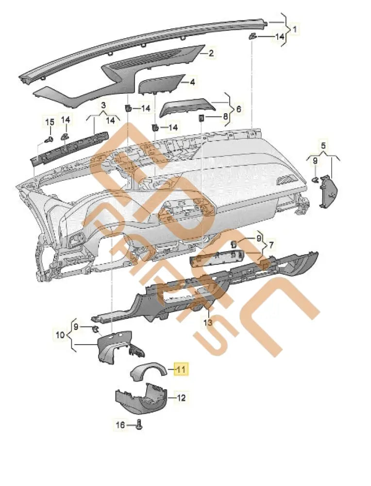 CUPRA BORN 2023 STEERING COLUMN TRIM 10A858517