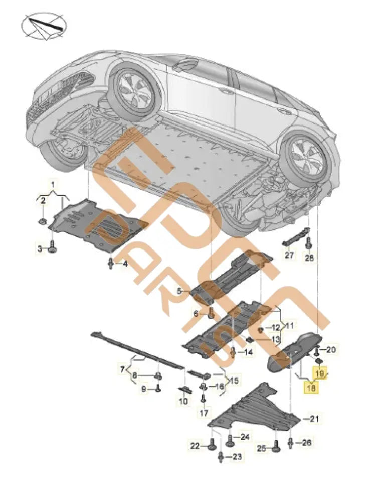 SEAT CUPRA BORN 2023 UNDERBODY TRIM REAR 10A825523