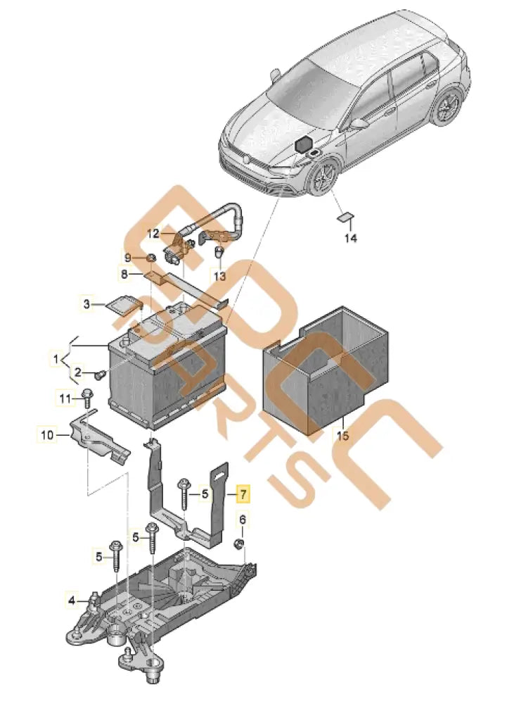 CUPRA BRACKET FOR BATTERY 5WA915343B