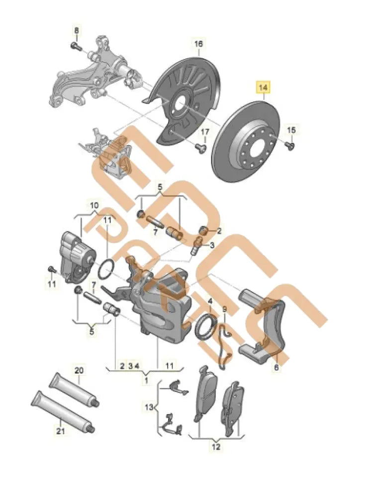 SEAT CUPRA FORMENTOR (LEON) 2024 BRAKE DISC (REAR) 5Q0615601E