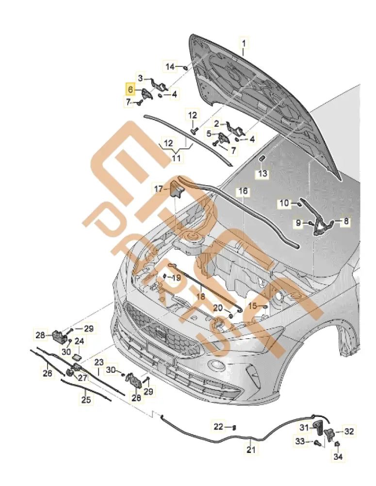 CUPRA FORMENTOR FLAP LOCK UPPER PART 3V0823185A