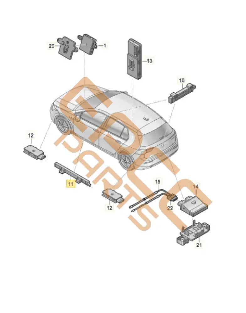 SEAT CUPRA FORMENTOR 2022 AERIAL FOR ACCESS AND START AUTHORISATION (RIGHT) 5WA962131D 5WA962131