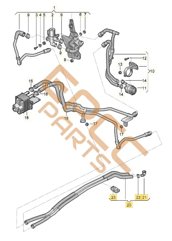 CUPRA FORMENTOR COOLANT PIPE PAIR 5Q0819885C
