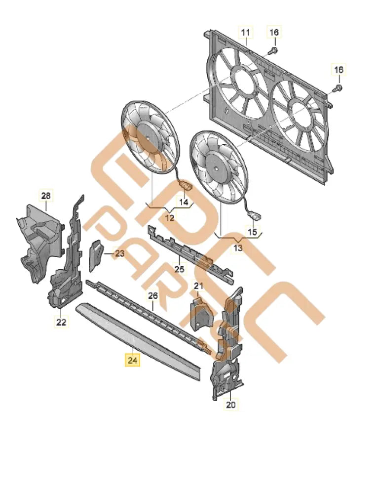 CUPRA FORMENTOR COVER FOR RADIATOR FAN 5FF121292