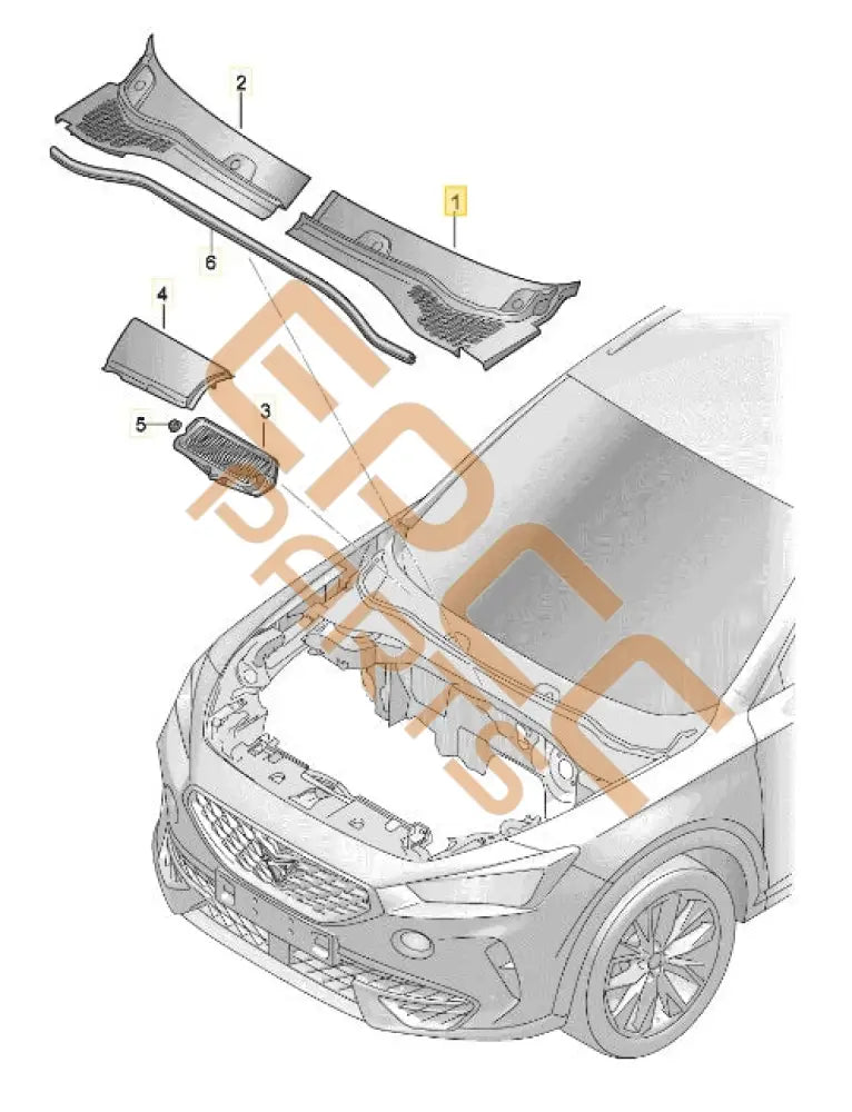 SEAT CUPRA FORMENTOR 2022 COVER SECTION (RIGHT) 5FG819404B