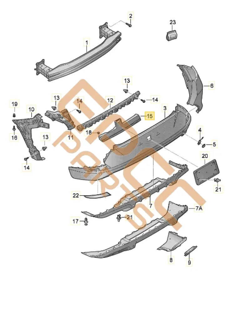 CUPRA FORMENTOR FOAM REINFORCEMENT FOR BUMPER 5FF807247