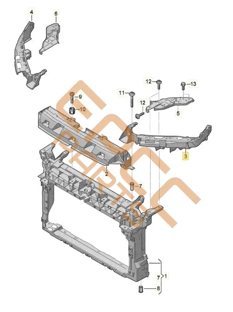 CUPRA FORMENTOR GUIDE PIECE FOR HEADLAMPS 5FF807889