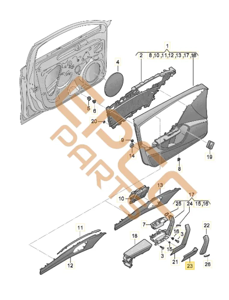 CUPRA FORMENTOR HANDLE SHELL COVER 5FA867330A