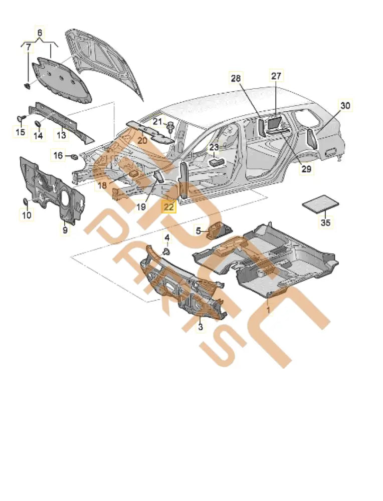 CUPRA FORMENTOR INSULATION FOR WING 5FF864235A