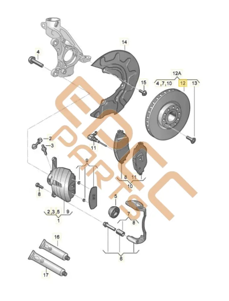 SEAT CUPRA FORMENTOR (LEON) 2024 BRAKE DISC (FRONT) 5Q0615301G
