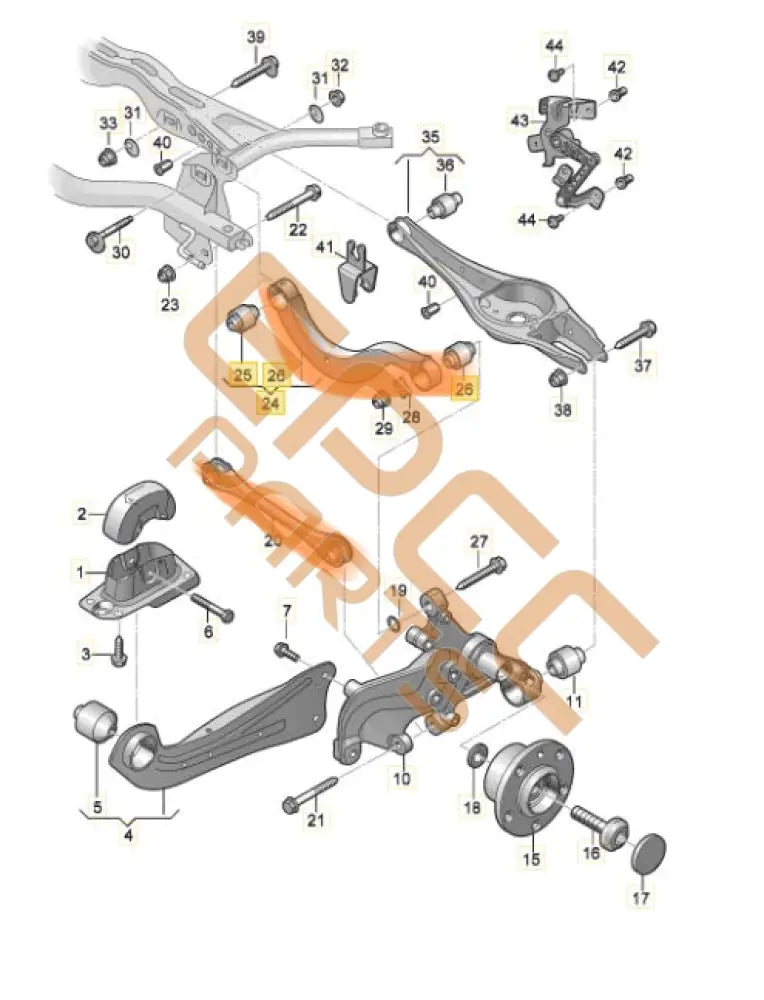 SEAT CUPRA FORMENTOR 2022 REAR SUSPENSION CONTROL ARMS WISHBONE (RIGHT) 5Q0505324C 5Q0501530E