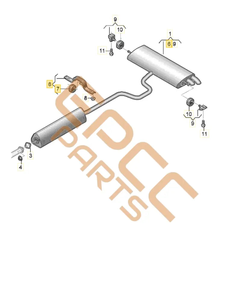CUPRA FORMENTOR RETAINER FOR EXHAUST SYSTEM 5Q0253144AJ