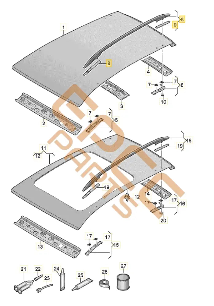 CUPRA FORMENTOR ROOF RAIL RIGHT 5FF860026B
