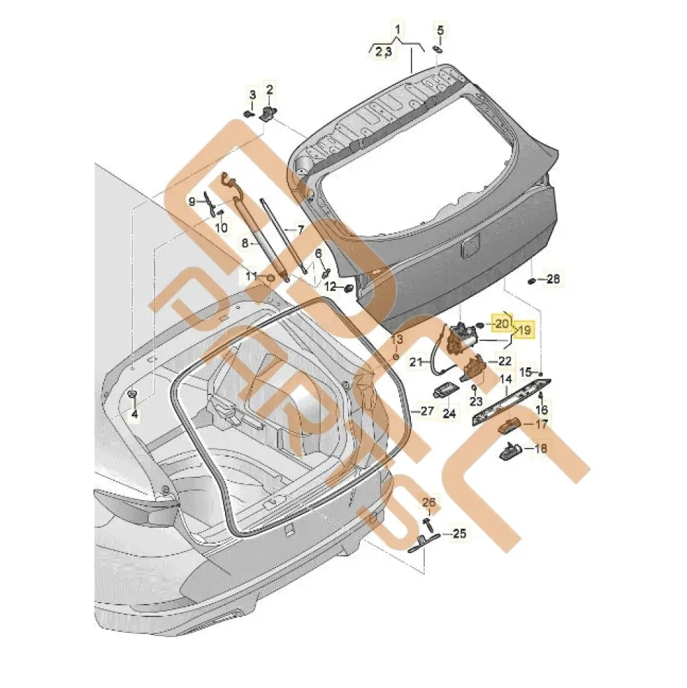 SEAT CUPRA FORMENTOR 2022 SERVOMOTOR FOR REAR LID 5TA827887C
