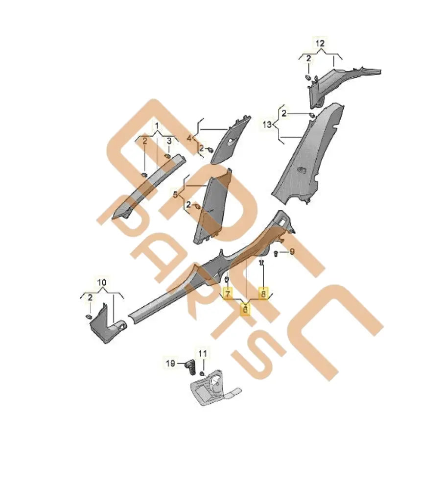 SEAT CUPRA FORMENTOR 2022 SILL TRIM STRIP (RIGHT) 5FA853372B
