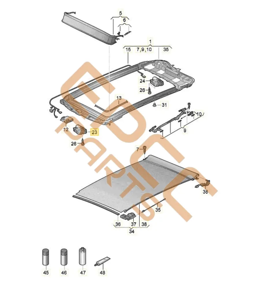 SEAT CUPRA FORMENTOR 2022 SLIDING ROOF MOTOR 3G5877795